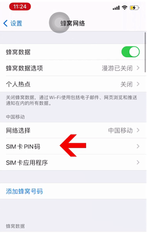 鹤峰苹果14维修网分享如何给iPhone14的SIM卡设置密码 