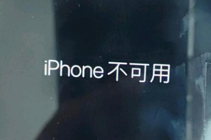 鹤峰苹果服务网点分享锁屏界面显示“iPhone 不可用”如何解决 